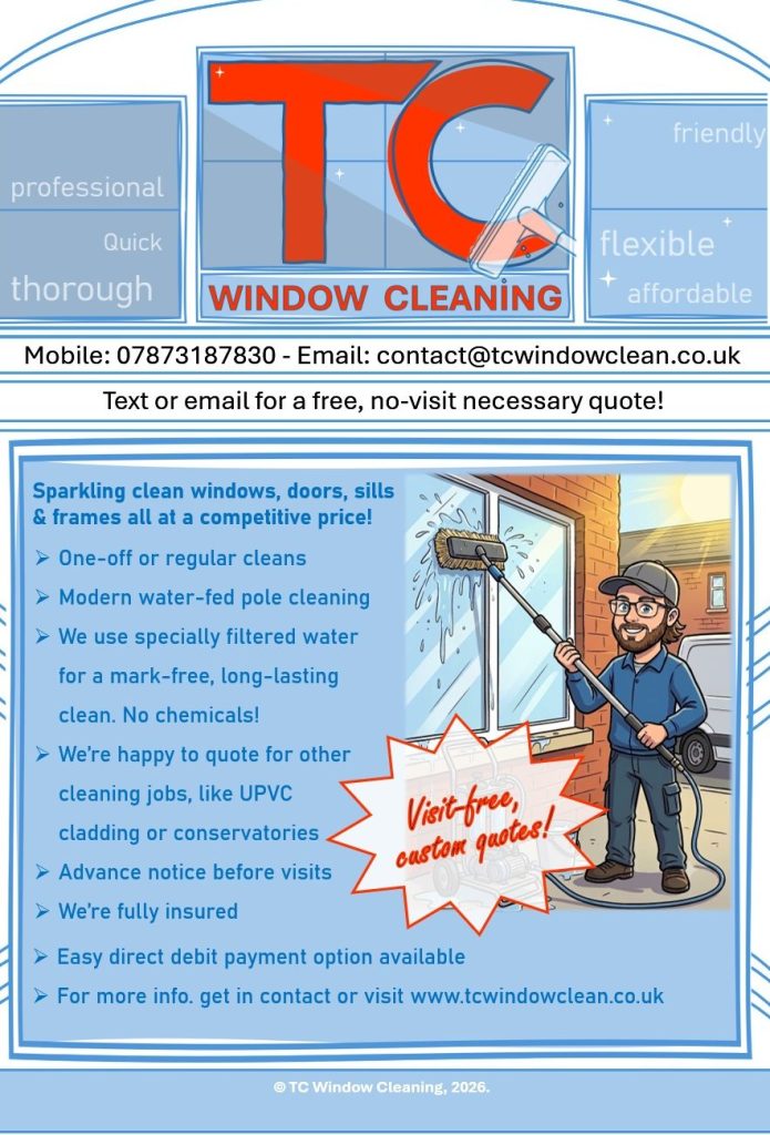 TC Window Cleaning's New Leaflets